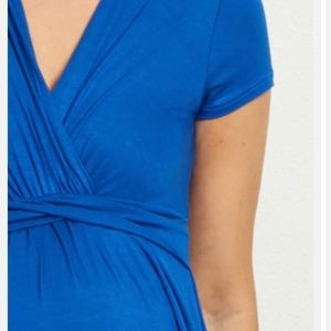 Blue Seraphine nursing maternity dress